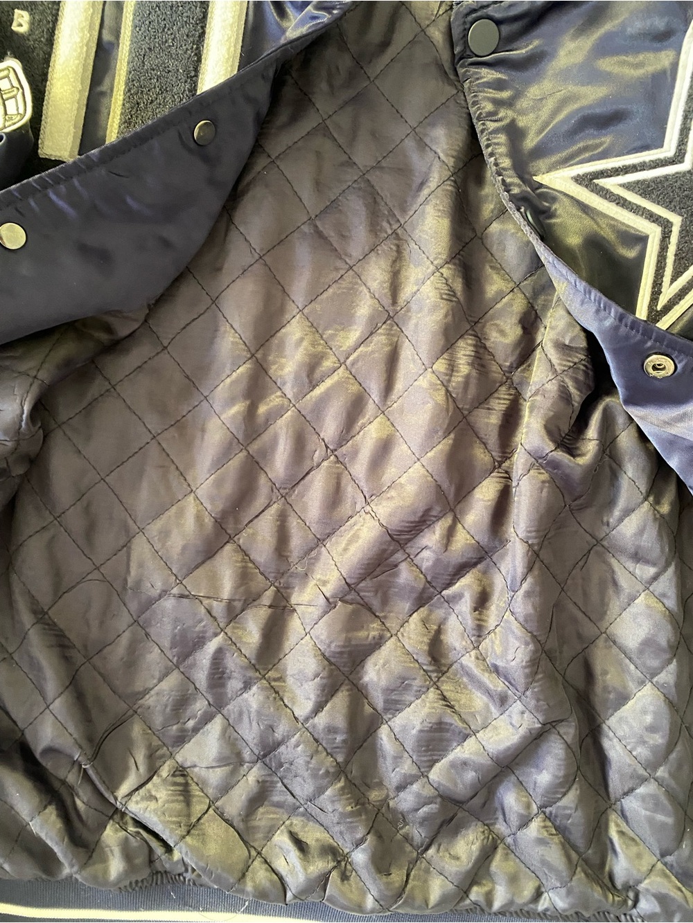 Dallas Cowboys Navy Blue Varsity Jacket - Picture 8 of 13
